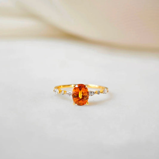 18K Odette Orange Garnet Ring