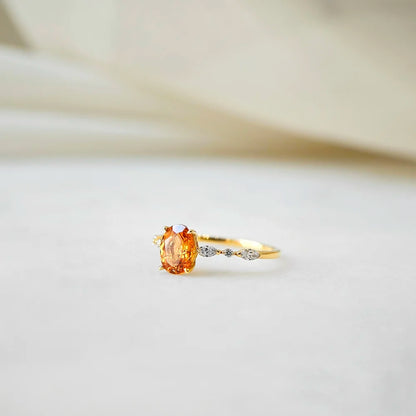 18K Odette Orange Garnet Ring