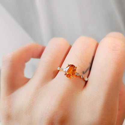 18K Odette Orange Garnet Ring