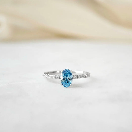 18K Astrid Blue Lab-grown Diamond Ring