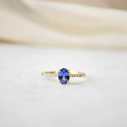 18K Cielo Blue Sapphire Ring
