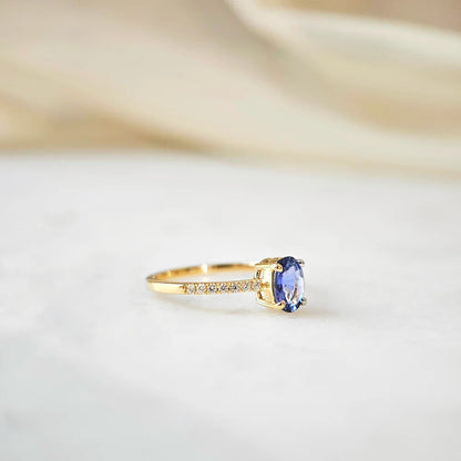 18K Cielo Blue Sapphire Ring