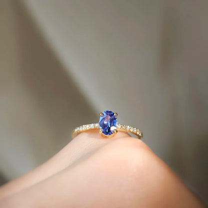18K Cielo Blue Sapphire Ring