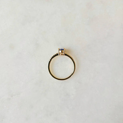 18K Cielo Blue Sapphire Ring