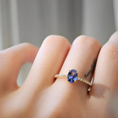 18K Cielo Blue Sapphire Ring