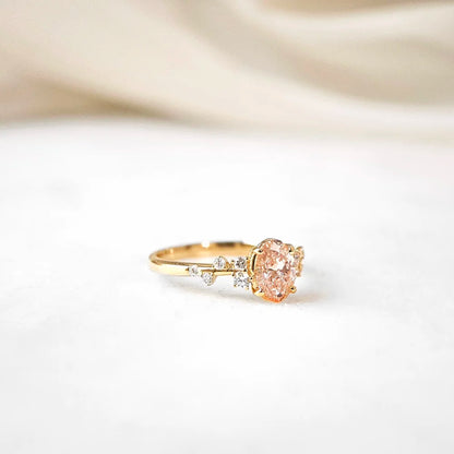 18K Gardenia Pink Lab-grown Diamond Ring