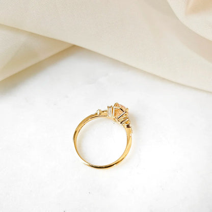 18K Gardenia Pink Lab-grown Diamond Ring
