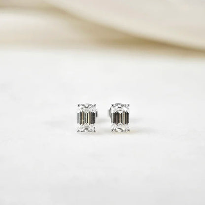 18K Emerald Moissanite Stud Earrings (0.60cts)