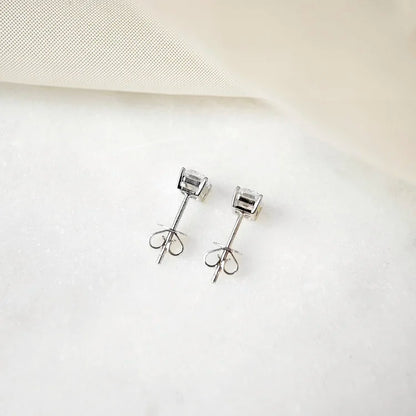 18K Emerald Moissanite Stud Earrings (0.60cts)