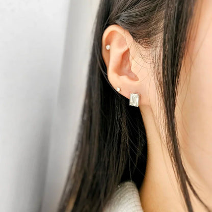 18K Emerald Moissanite Stud Earrings (2.00cts)