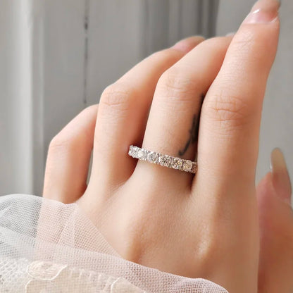 Soraya White and Pink Lab-grown Diamond Band