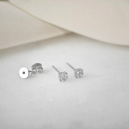 Diamond Flower Studs