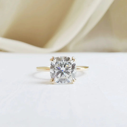 14K "The Pyramid" Moissanite Ring