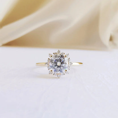 14K "The Dahlia" Moissanite Ring