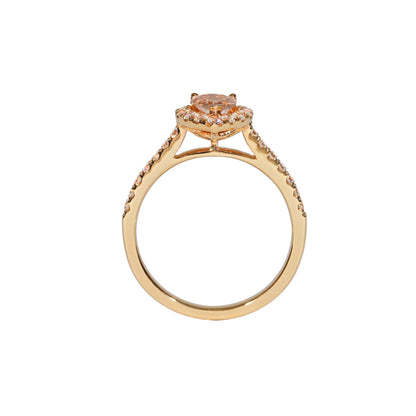 Dewy Pear Morganite Ring