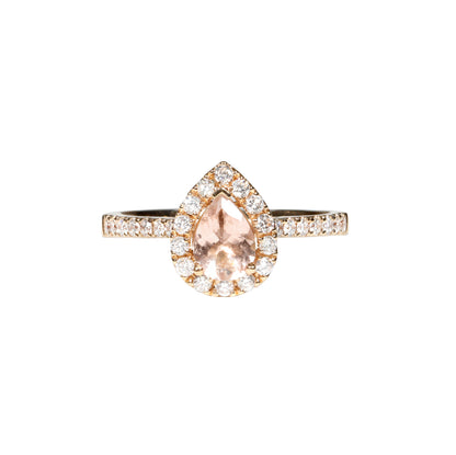 Dewy Pear Morganite Ring