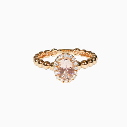 Beaded Morganite Ring