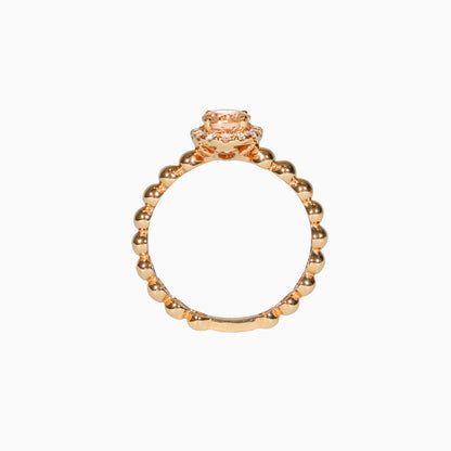 Beaded Morganite Ring