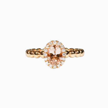 Beaded Morganite Ring