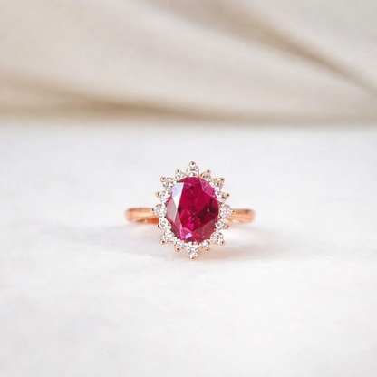 Linnea Lab-grown Ruby Ring