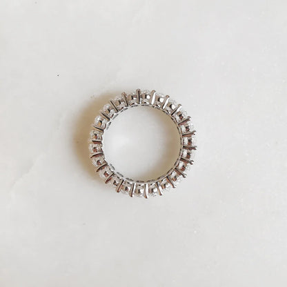 18K Oval Moissanite Eternity Ring