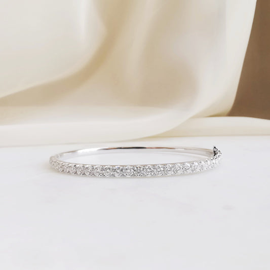 18K Sparkling Waters Diamond Bangle - (Custom Made ONLY - 4 to 6 Weeks)