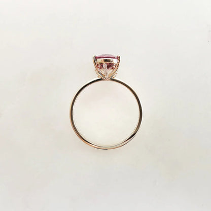 18K Purple Spinel Diamond Waterfall Ring