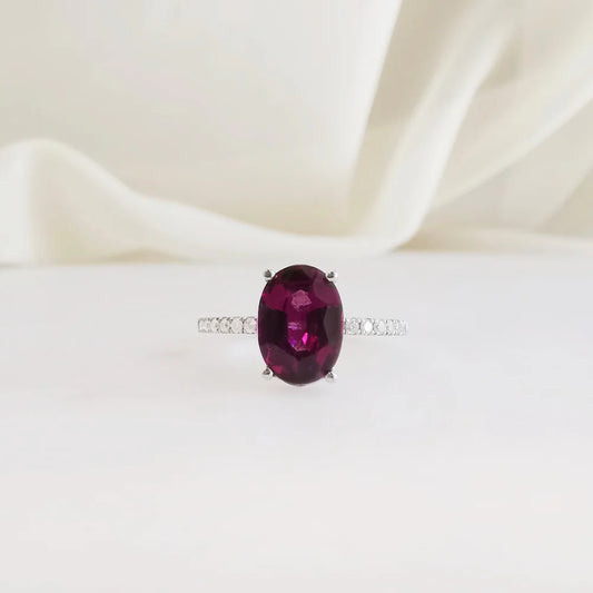 18K Wisdom Purple Garnet Ring