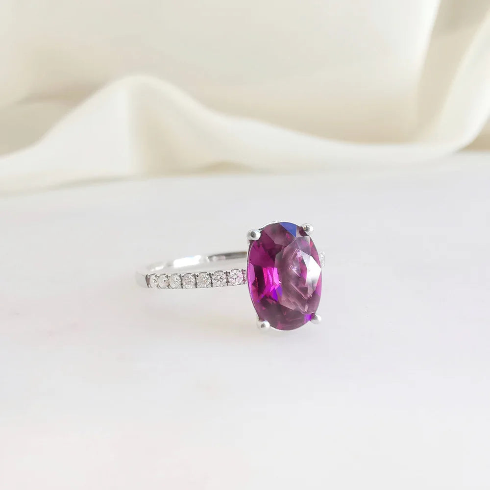 18K Wisdom Purple Garnet Ring
