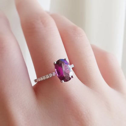 18K Wisdom Purple Garnet Ring