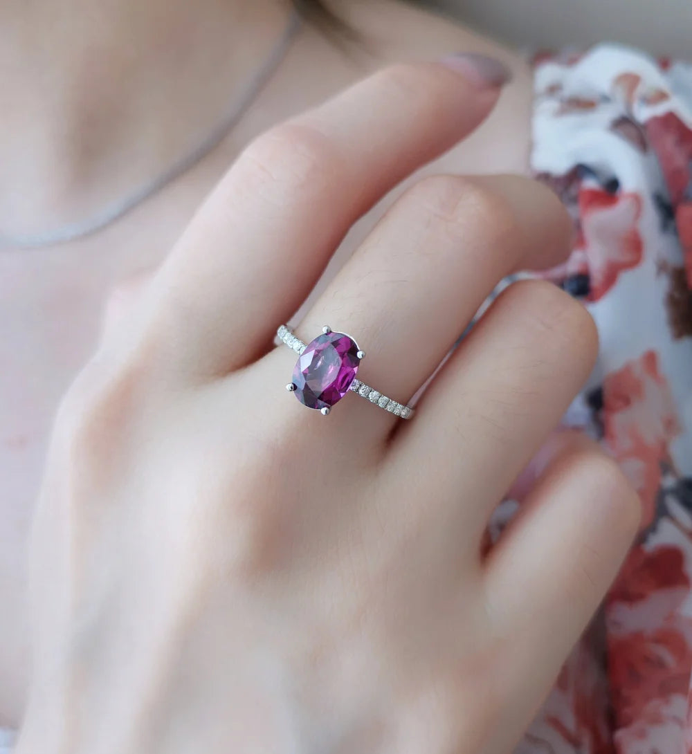 18K Wisdom Purple Garnet Ring
