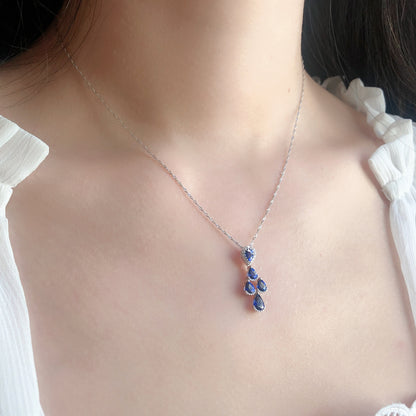 Royal Waterfall Sapphire Pendant