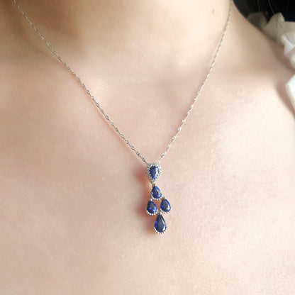 Royal Waterfall Sapphire Pendant