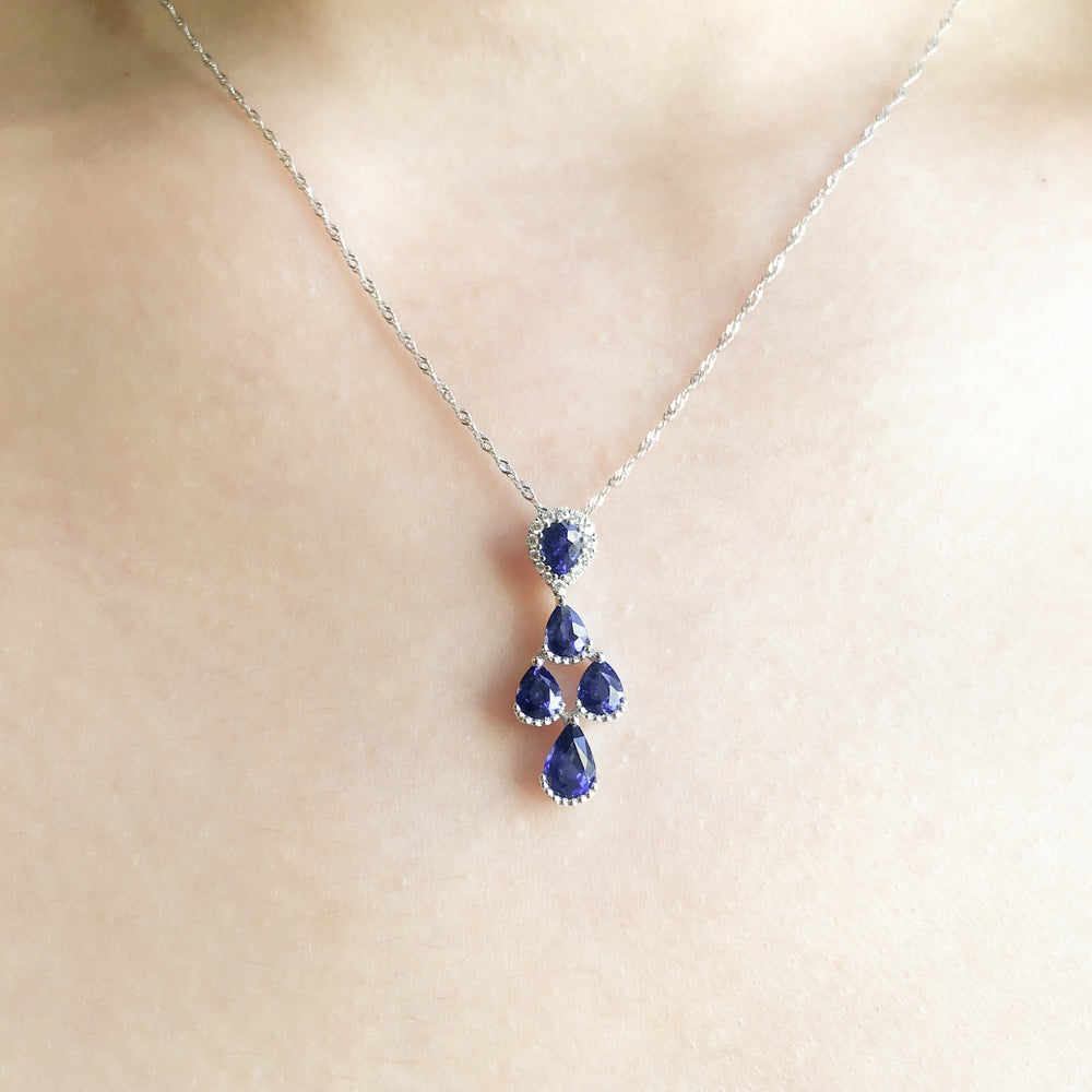 Royal Waterfall Sapphire Pendant
