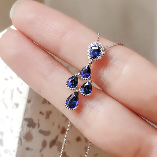 Royal Waterfall Sapphire Pendant
