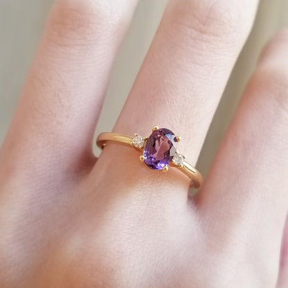 18K Petite Atmos Amethyst Ring