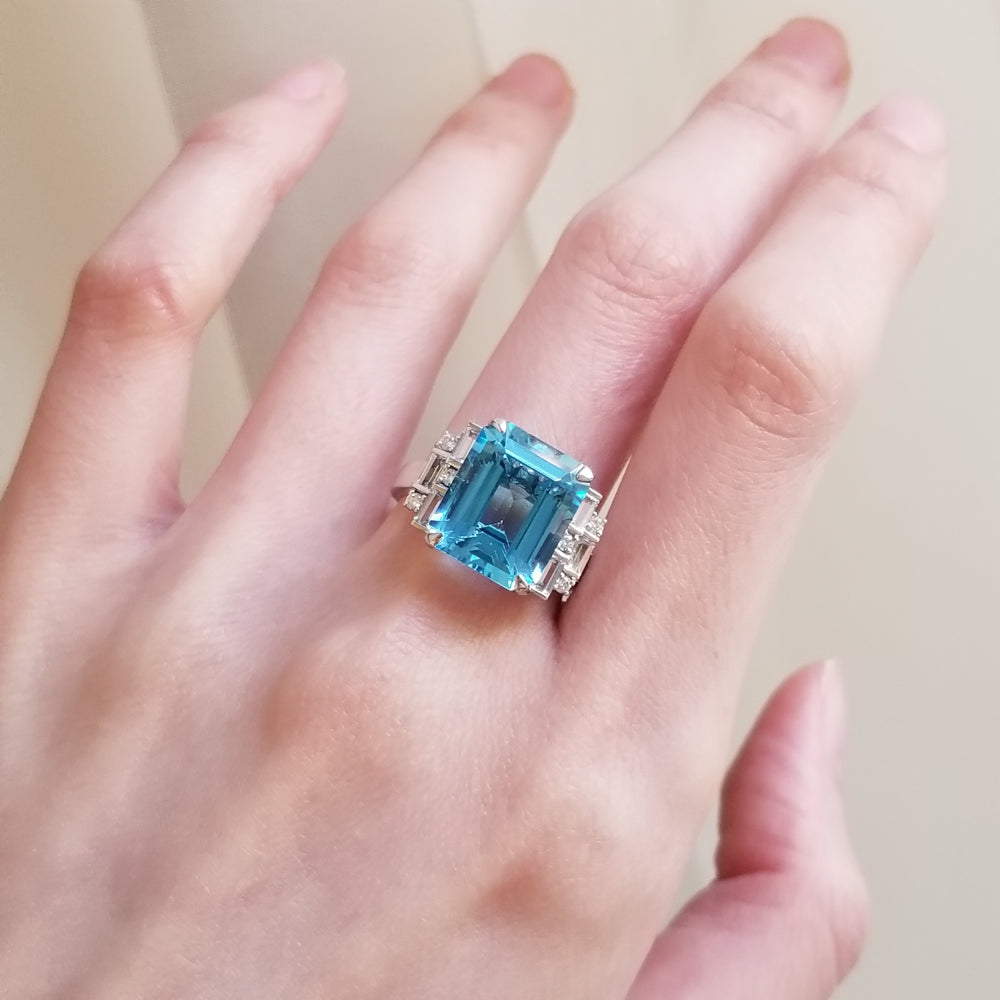 Art Deco Topaz Ring