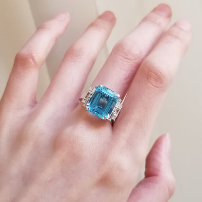 Art Deco Topaz Ring