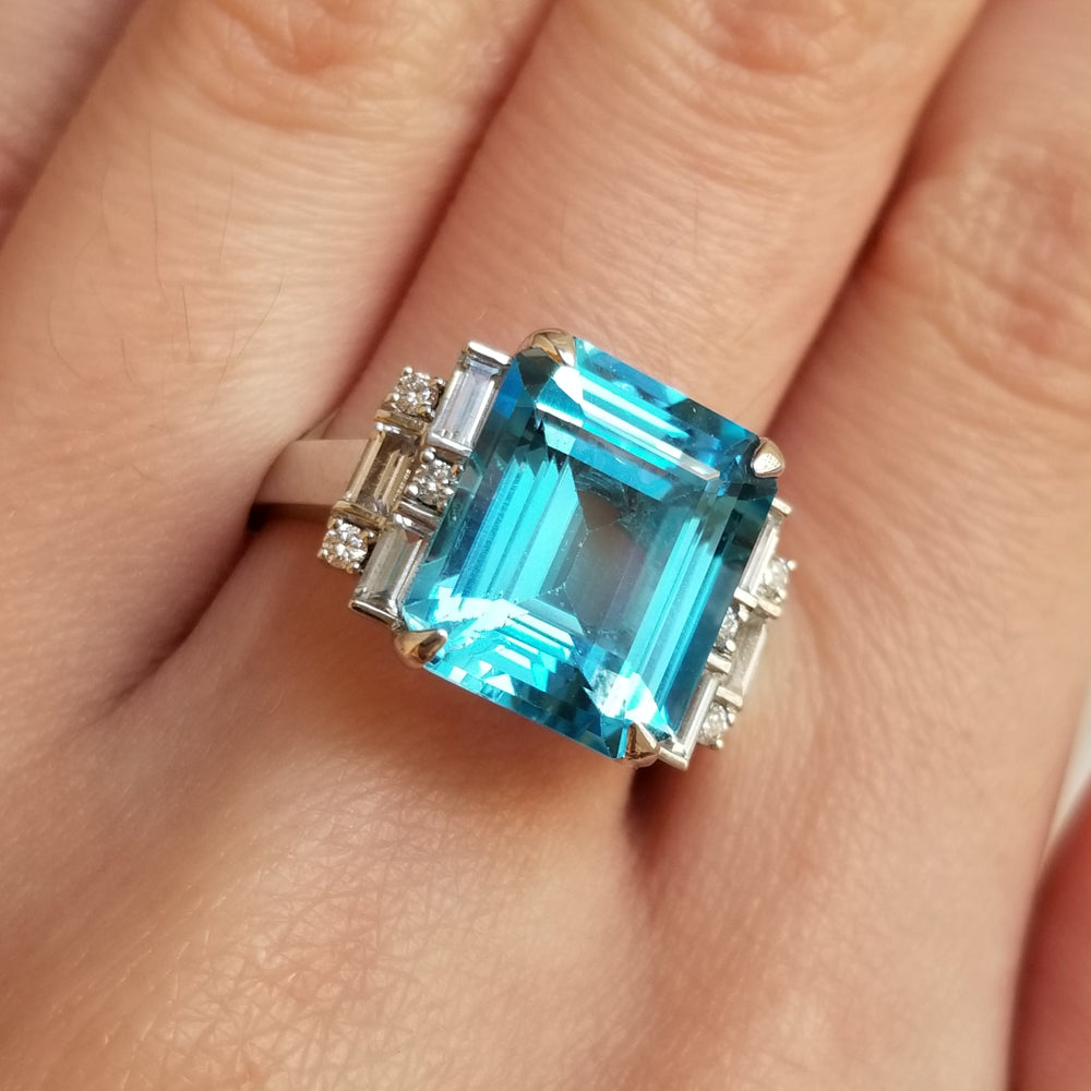 Art Deco Topaz Ring