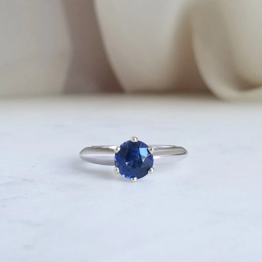 Six Prong Sapphire Ring