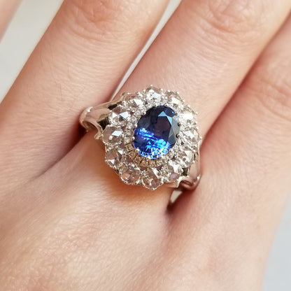 Winter Rose Sapphire Ring