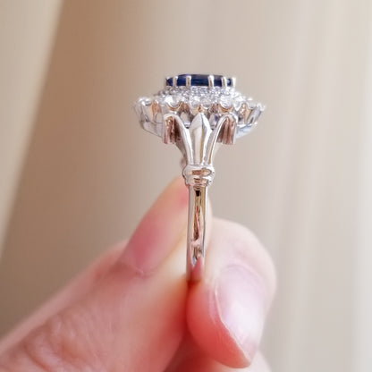 Winter Rose Sapphire Ring