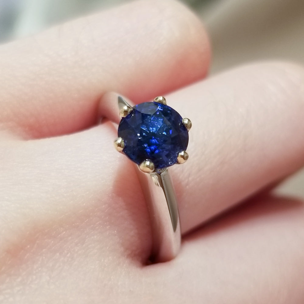 Six Prong Sapphire Ring