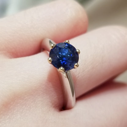 Six Prong Sapphire Ring