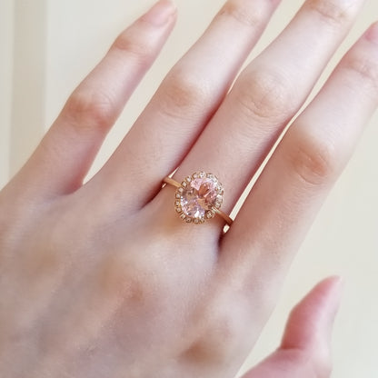 Scallop-Edged Morganite Ring