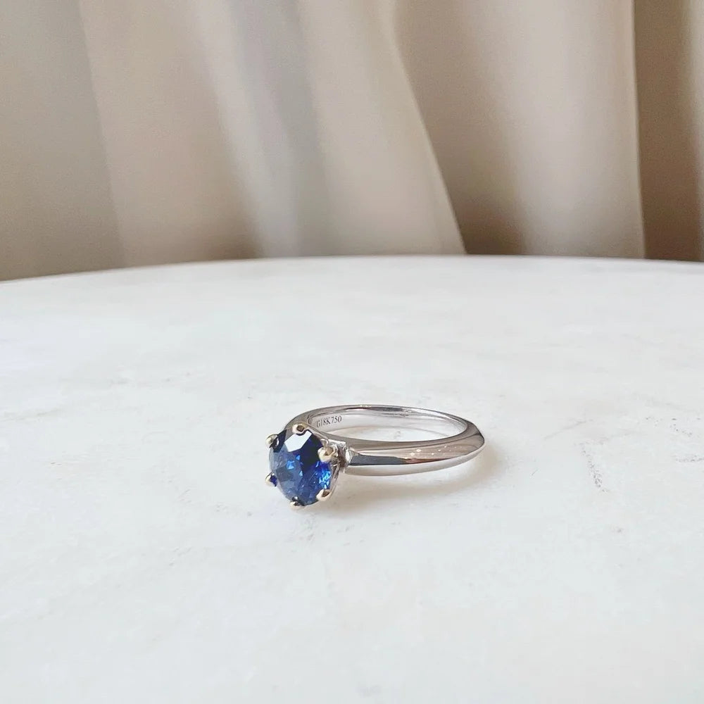 Six Prong Sapphire Ring
