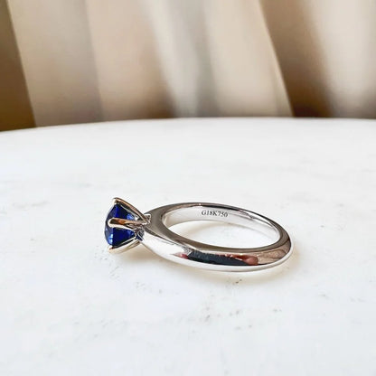 Six Prong Sapphire Ring