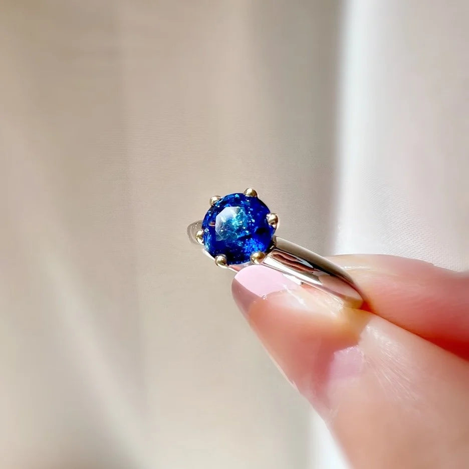 Six Prong Sapphire Ring