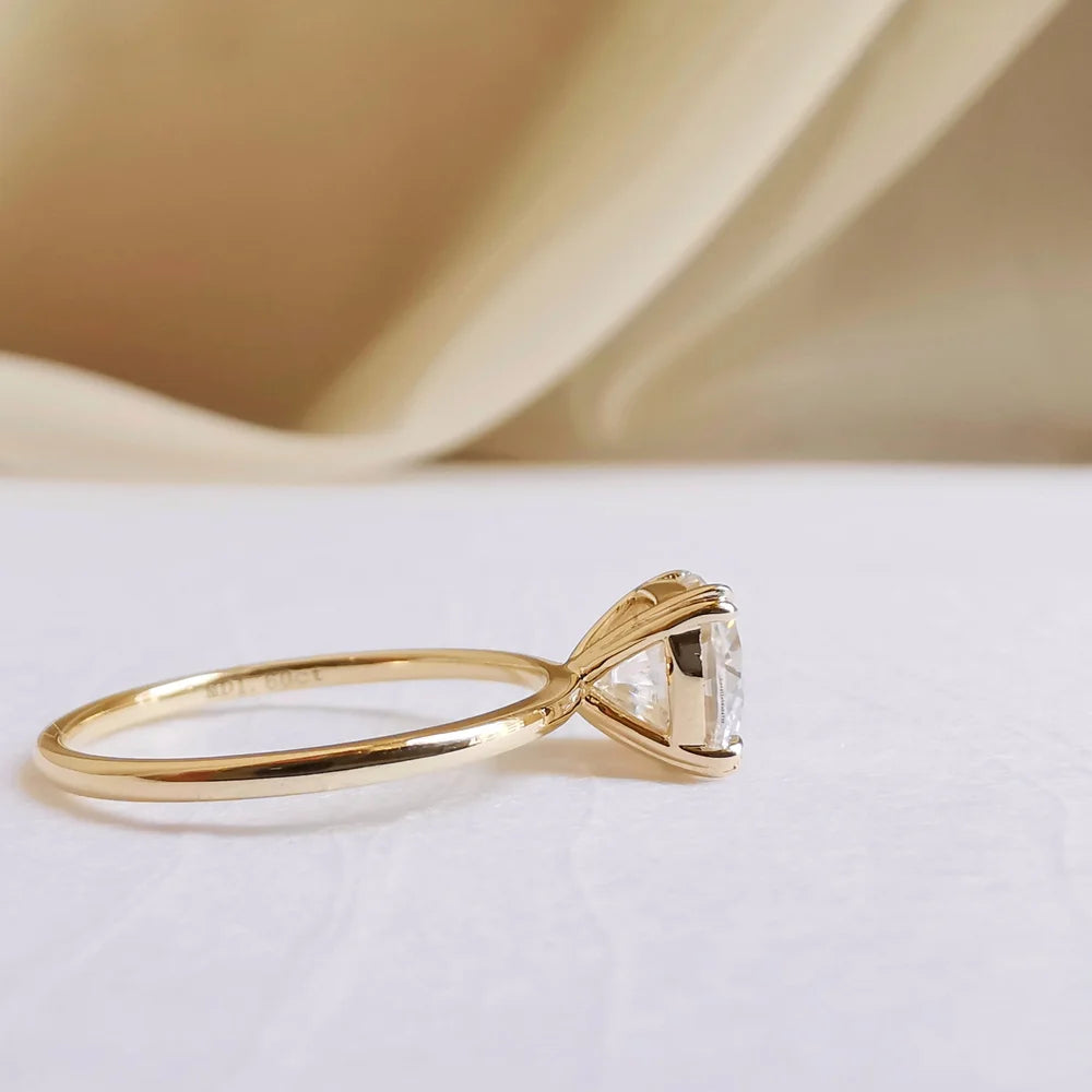 14K "The Pyramid" Moissanite Ring