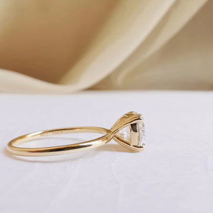 14K "The Pyramid" Moissanite Ring